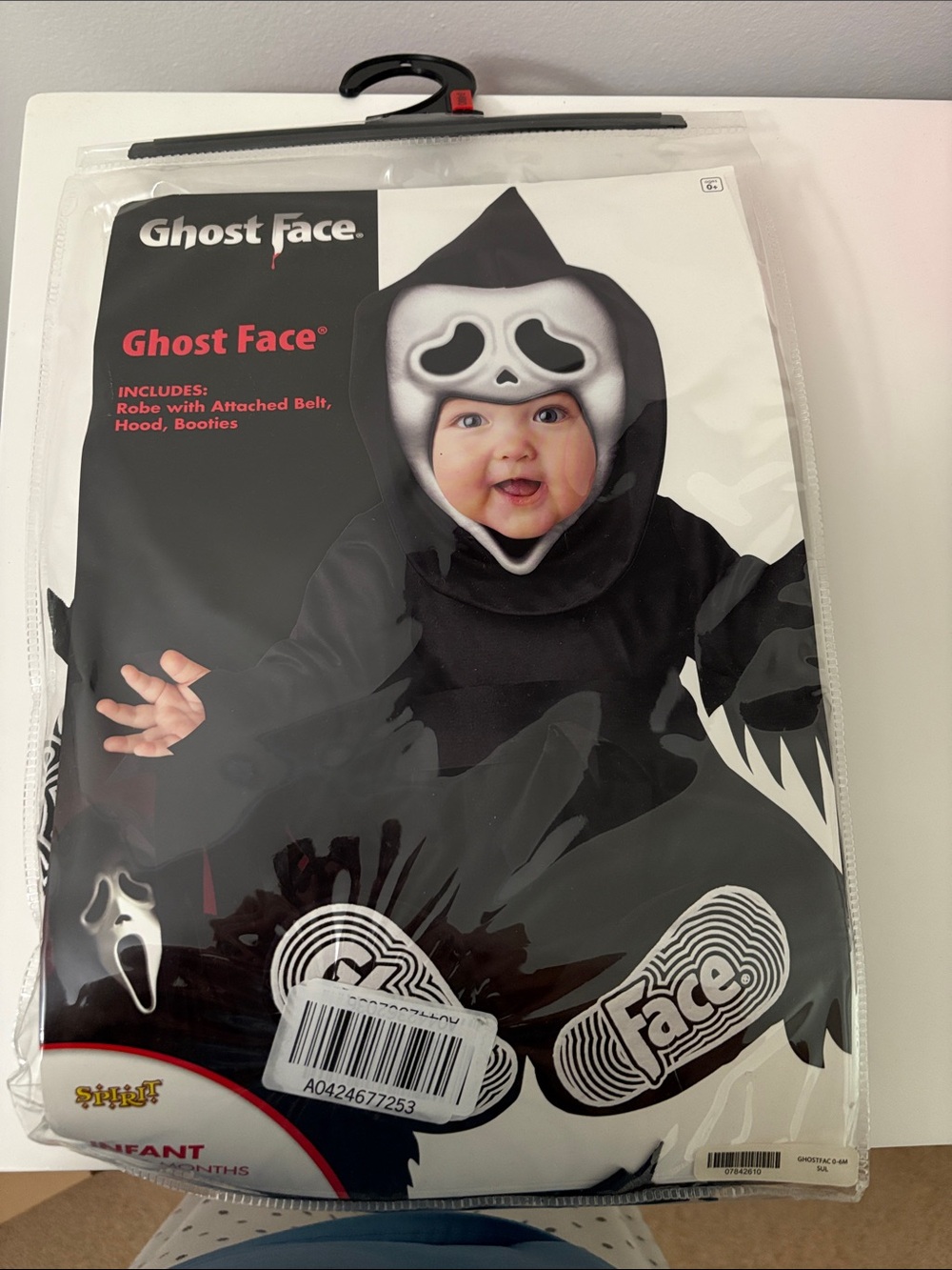 Spirit Ghost Face Infant Costume - Black
